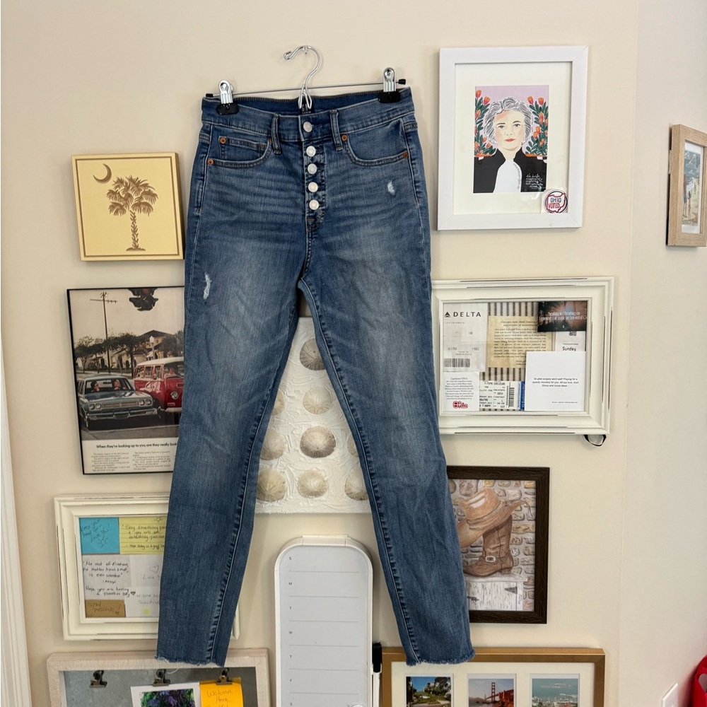 GAP 6 True Skinny Button Waist Classic Blue Denim Jeans